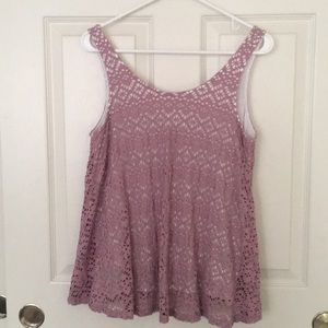 Anthropologie Deletta lace swing tank